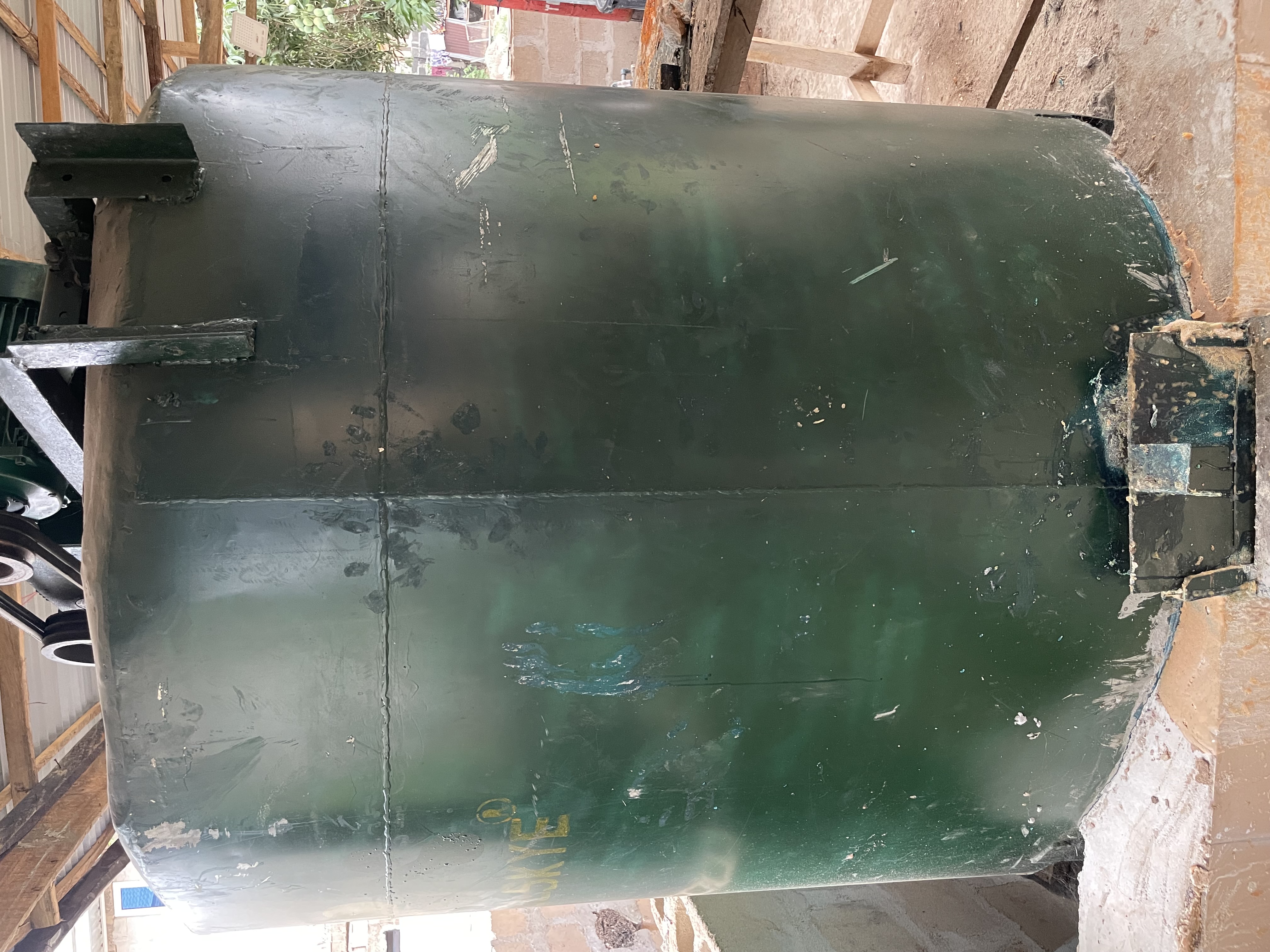 Industrial mixing tank with Celskye branding